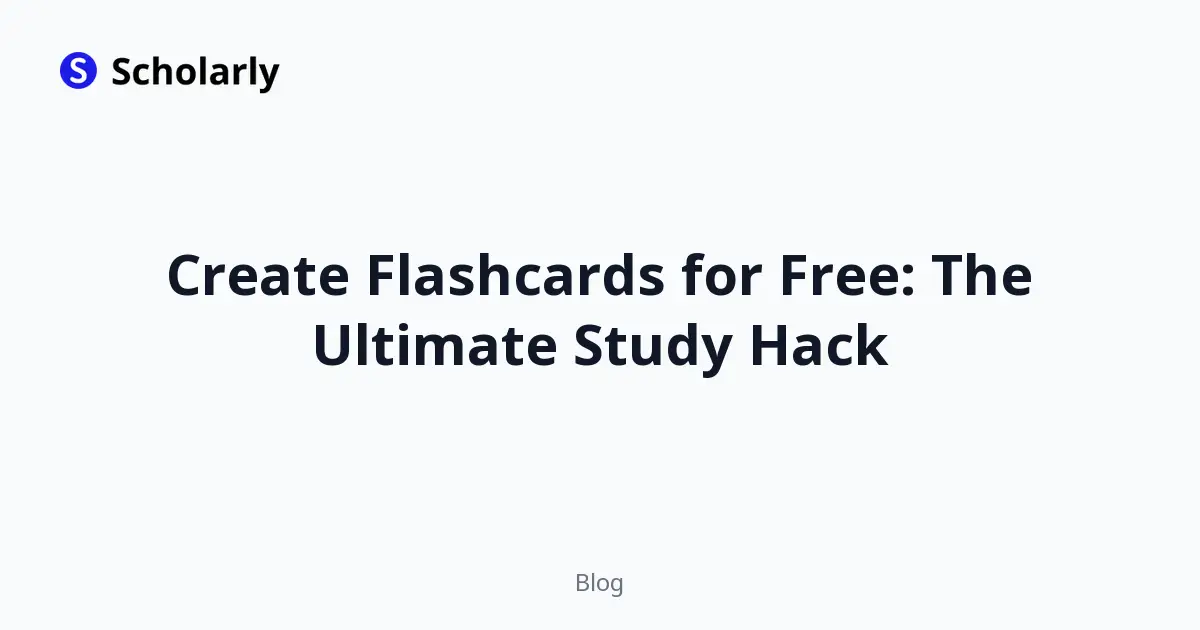 Create Flashcards for Free: The Ultimate Study Hack editorial illustration