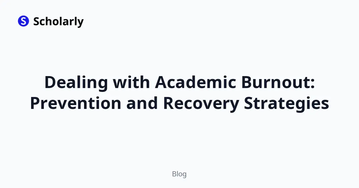 Dealing with Academic Burnout: Prevention and Recovery Strategies editorial illustration