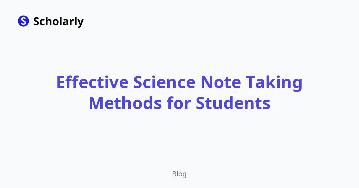 Effective Science Note Taking Methods for Students editorial illustration