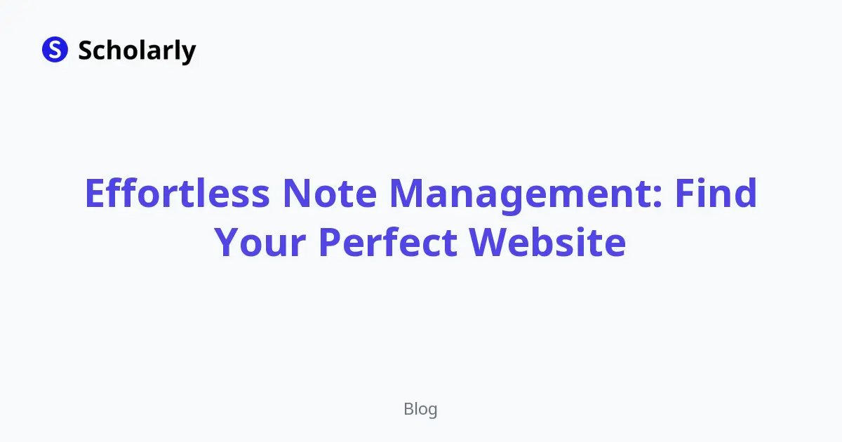 Effortless Note Management: Find Your Perfect Website editorial illustration