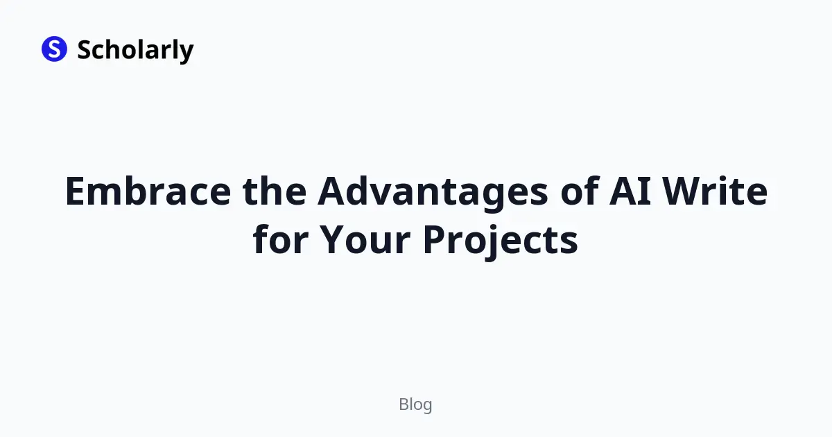 Embrace the Advantages of AI Write for Your Projects editorial illustration