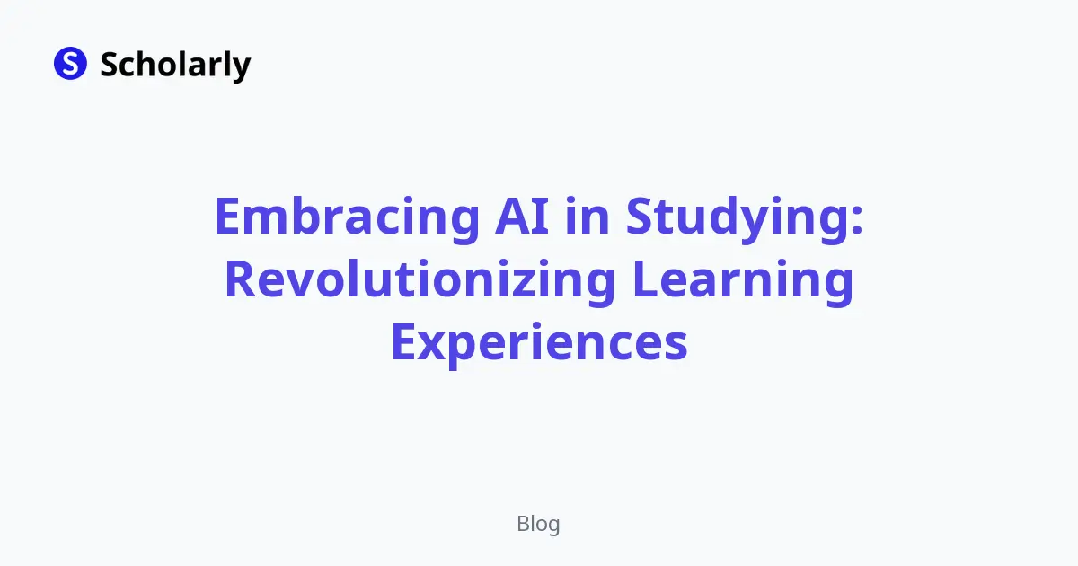 Embracing AI in Studying: Revolutionizing Learning Experiences editorial illustration