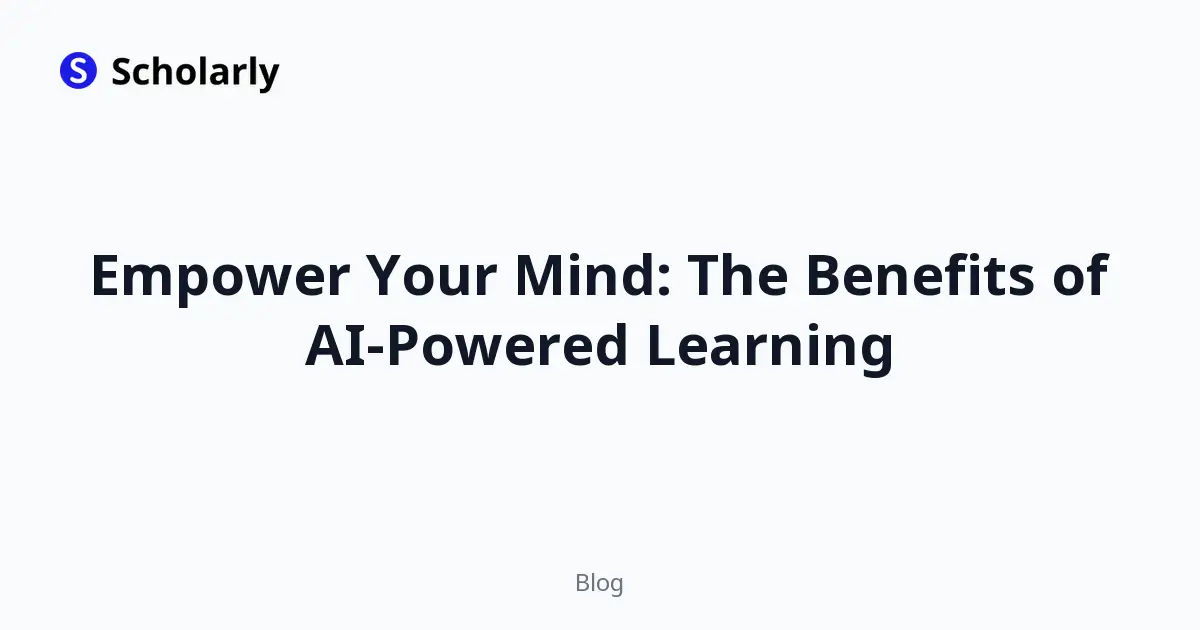 Empower Your Mind: The Benefits of AI-Powered Learning editorial illustration