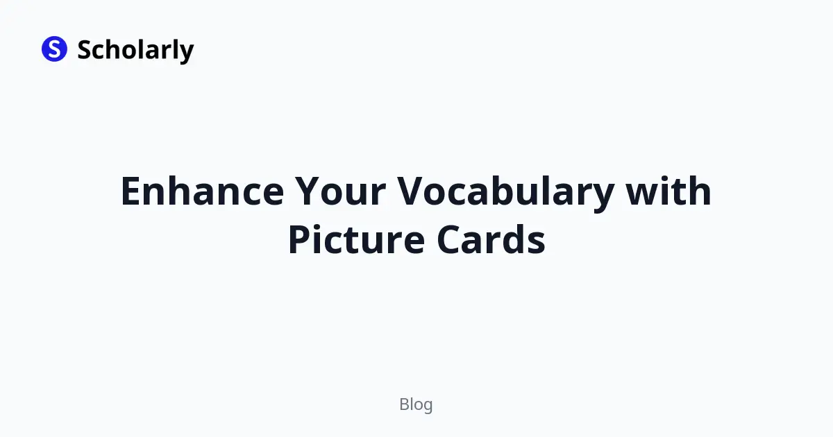Enhance Your Vocabulary with Picture Cards editorial illustration