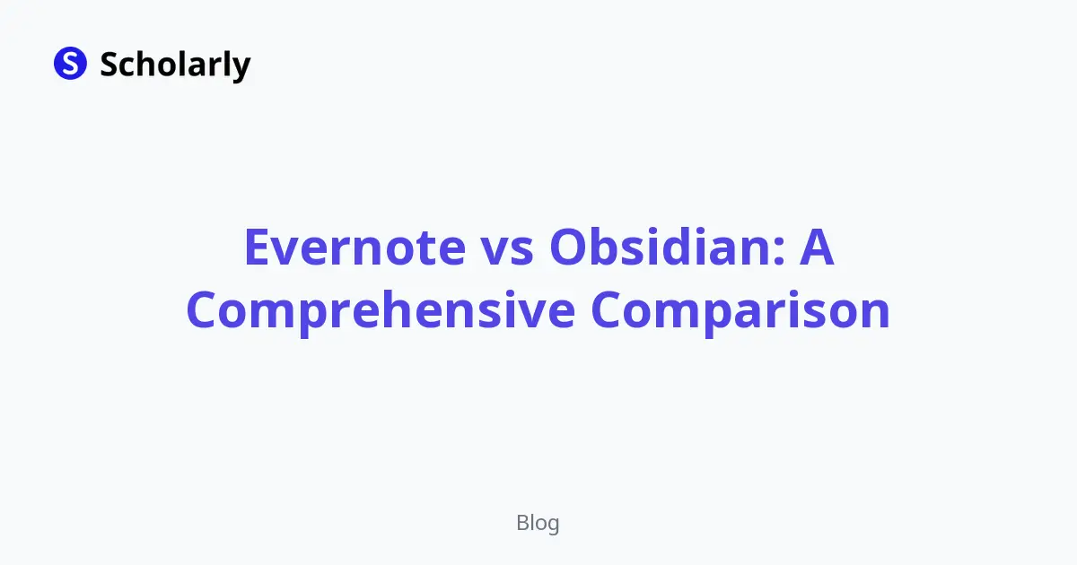 Evernote vs Obsidian: A Comprehensive Comparison editorial illustration