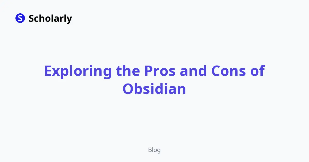 Exploring the Pros and Cons of Obsidian editorial illustration
