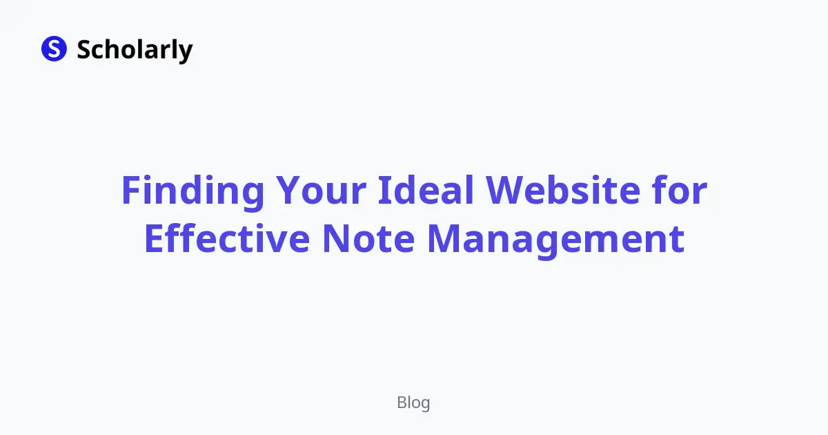 Finding Your Ideal Website for Effective Note Management editorial illustration