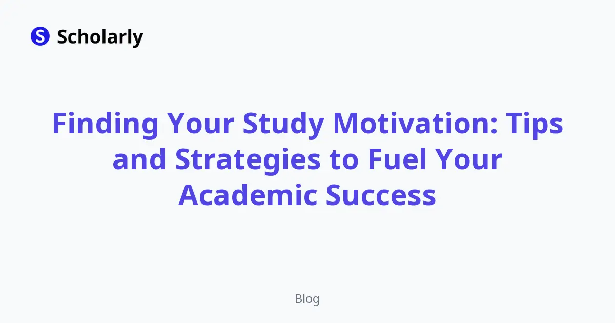 Finding Your Study Motivation: Tips and Strategies to Fuel Your Academic Success editorial illustration