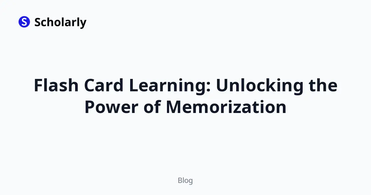 Flash Card Learning: Unlocking the Power of Memorization editorial illustration