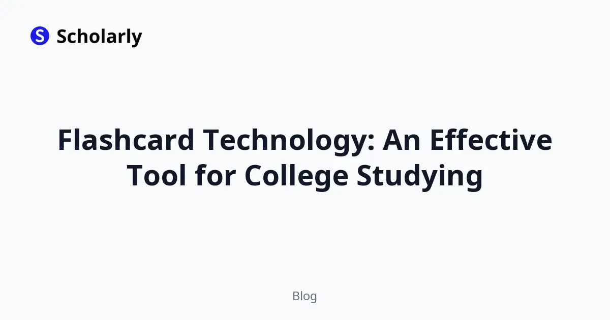 Flashcard Technology: An Effective Tool for College Studying editorial illustration