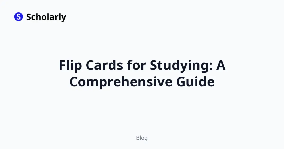 Flip Cards for Studying: A Comprehensive Guide editorial illustration