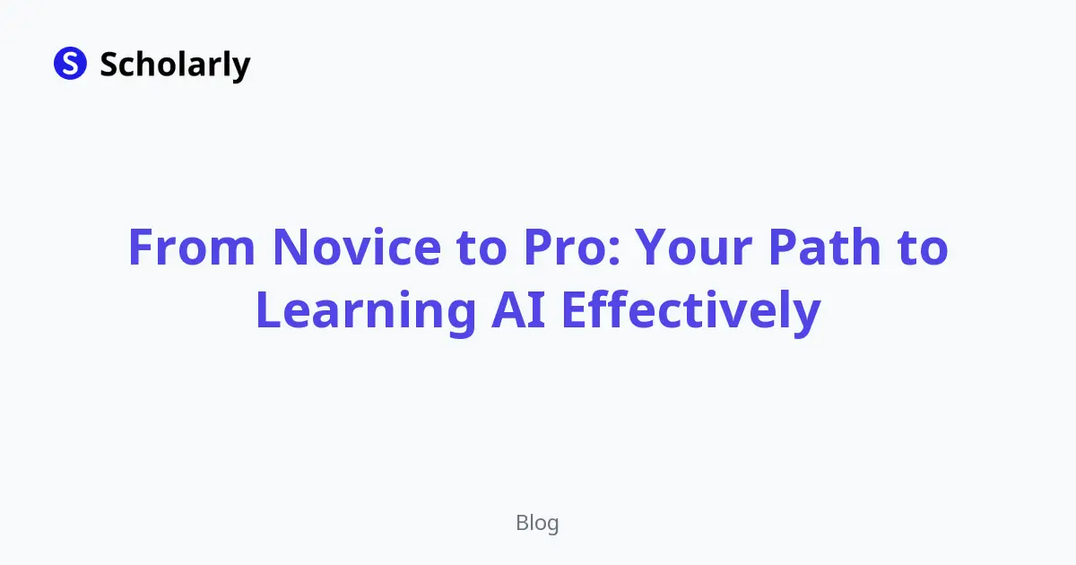 From Novice to Pro: Your Path to Learning AI Effectively editorial illustration