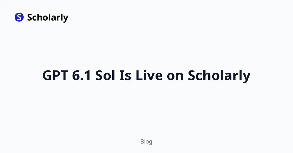 GPT 6.1 Sol Is Live on Scholarly editorial illustration
