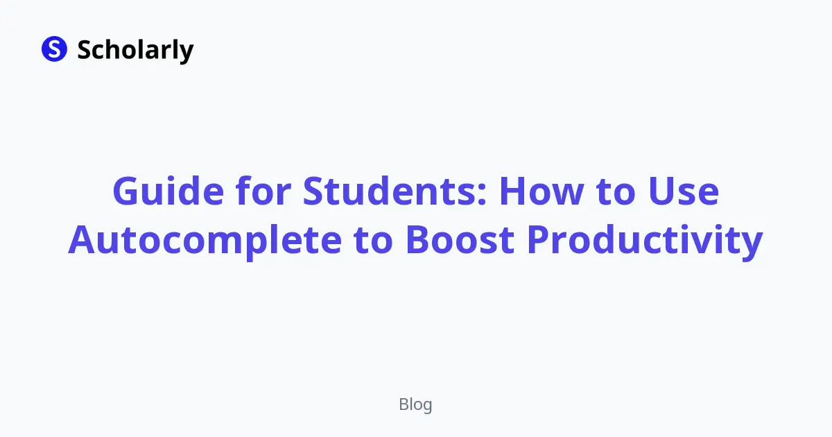How Students Use Autocomplete to Work Faster editorial illustration