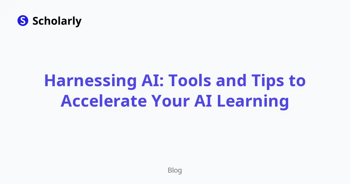 Harnessing AI: Tools and Tips to Accelerate Your AI Learning editorial illustration