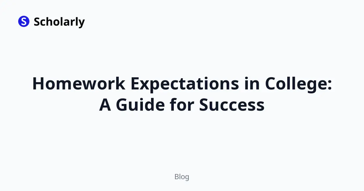 Homework Expectations in College: A Guide for Success editorial illustration