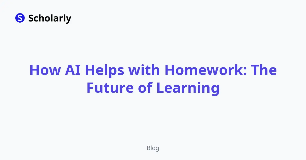 How AI Helps with Homework: The Future of Learning editorial illustration