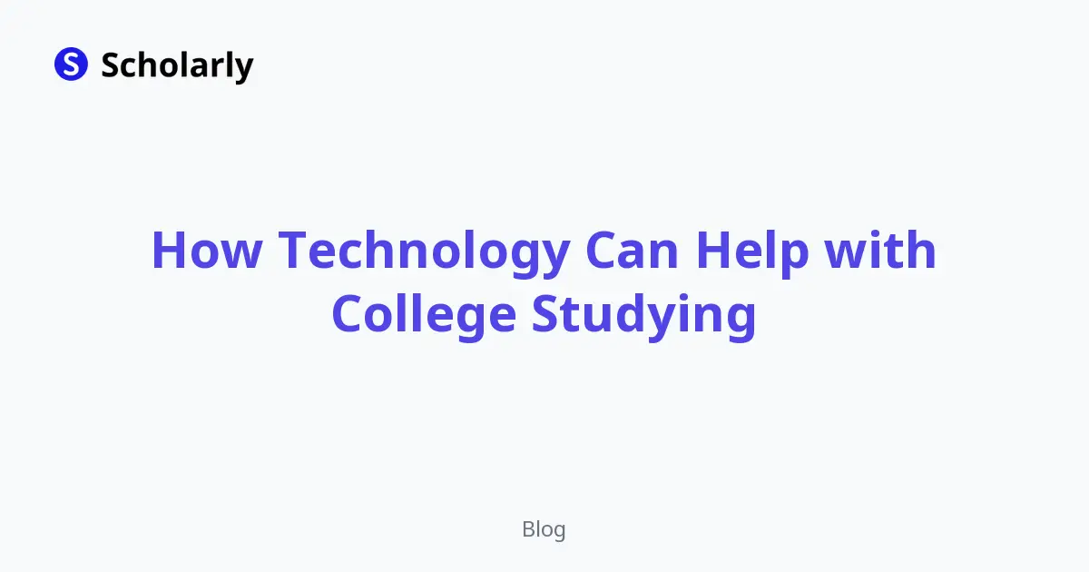 How Technology Can Help with College Studying editorial illustration
