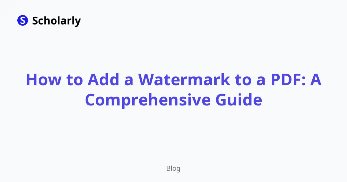 How to Add a Watermark to a PDF: A Comprehensive Guide editorial illustration