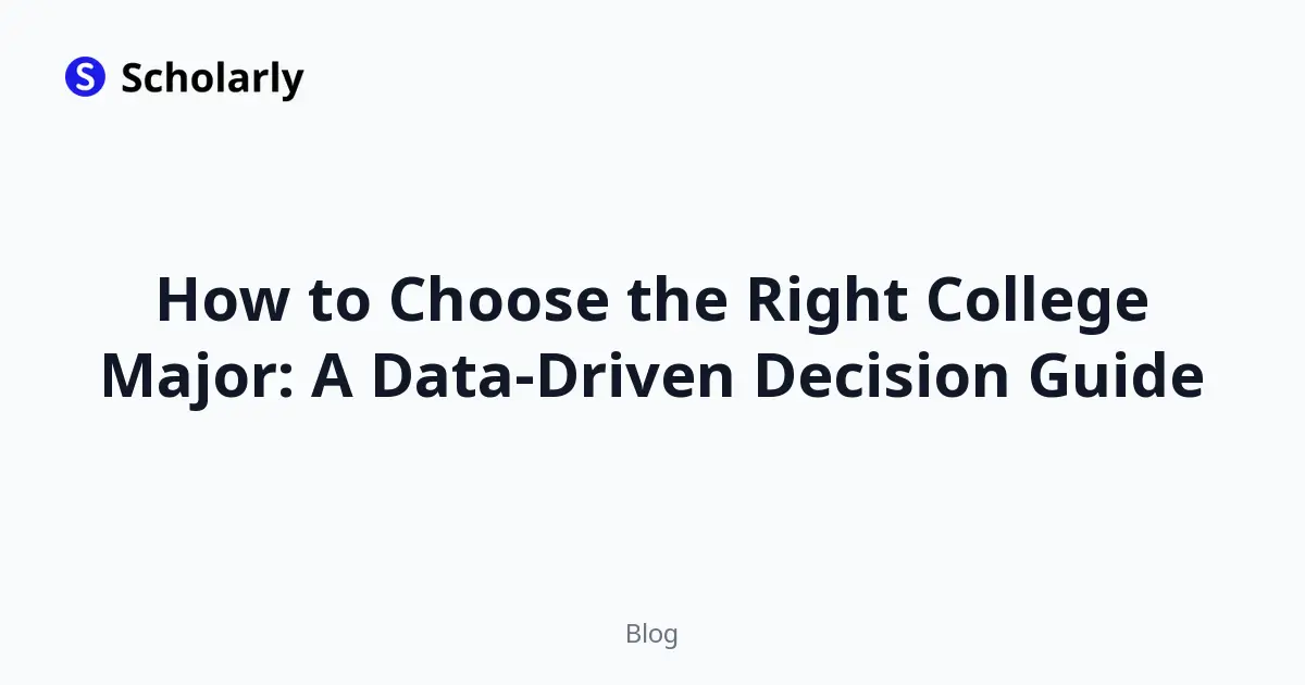 How to Choose the Right College Major: A Data-Driven Decision Guide editorial illustration