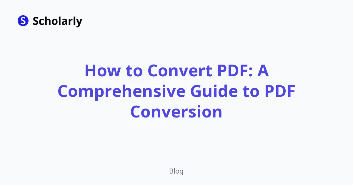 How to Convert PDF: A Comprehensive Guide to PDF Conversion editorial illustration