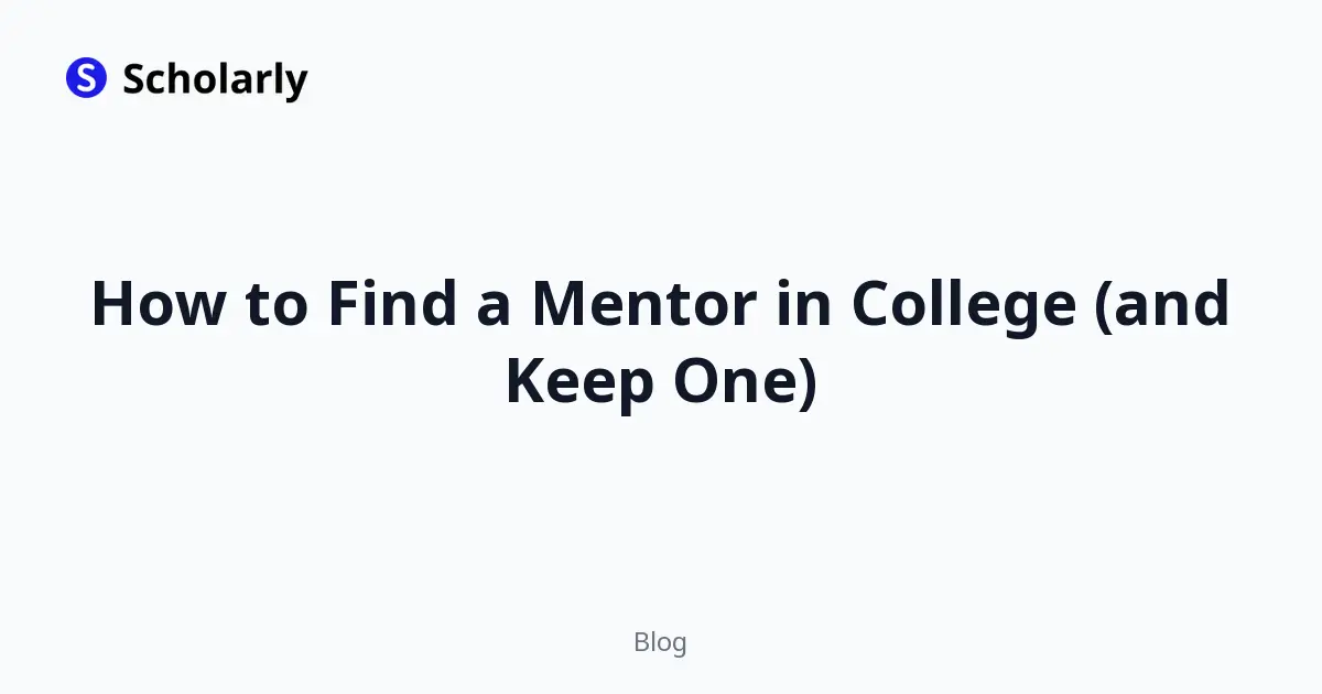 How to Find a Mentor in College (and Keep One) editorial illustration