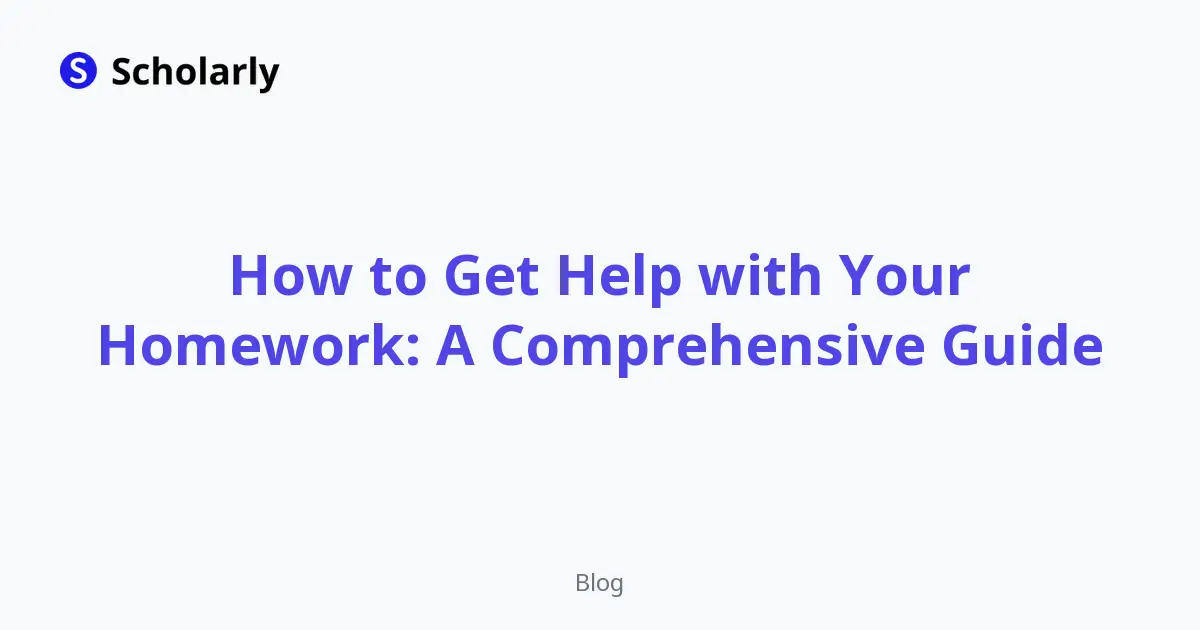 How to Get Help with Your Homework: A Comprehensive Guide editorial illustration