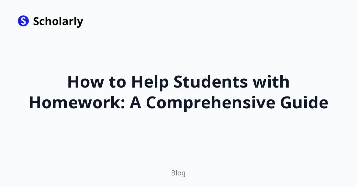 How to Help Students with Homework: A Comprehensive Guide editorial illustration