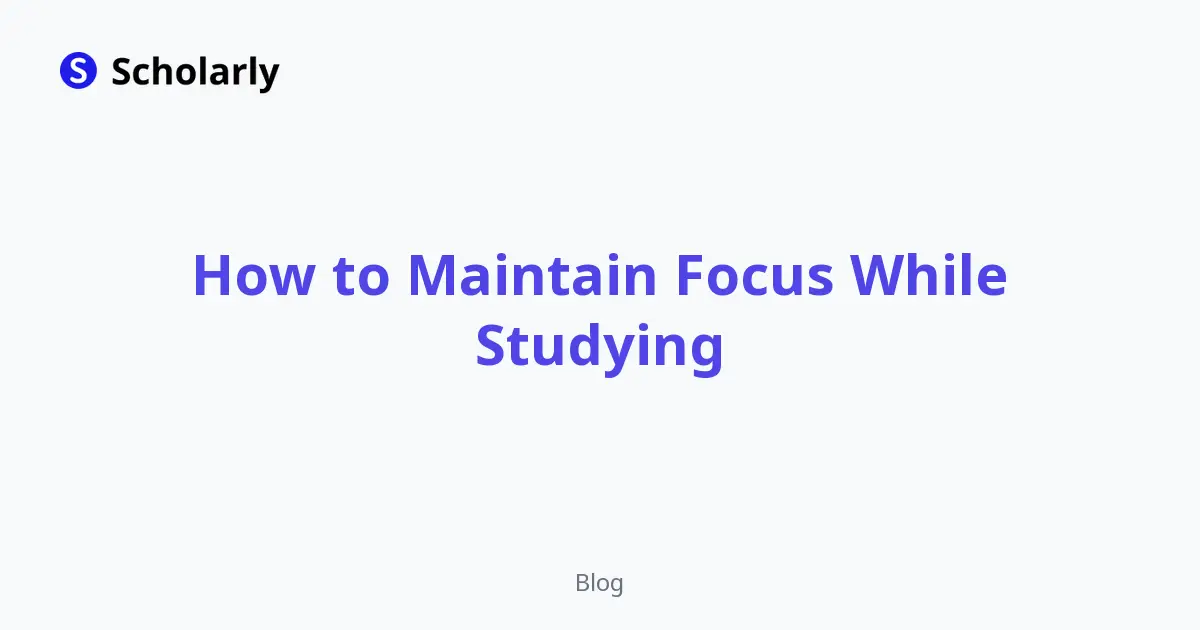 How to Maintain Focus While Studying editorial illustration