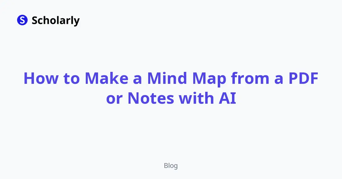 How to Make a Mind Map from a PDF or Notes with AI