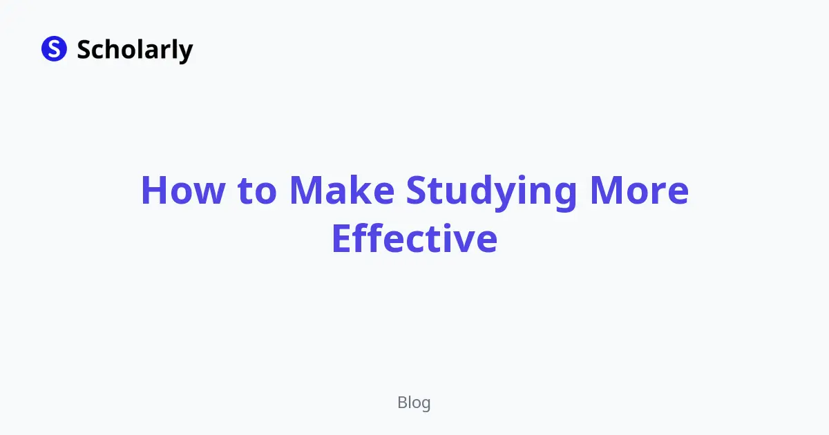 How to Make Studying More Effective editorial illustration