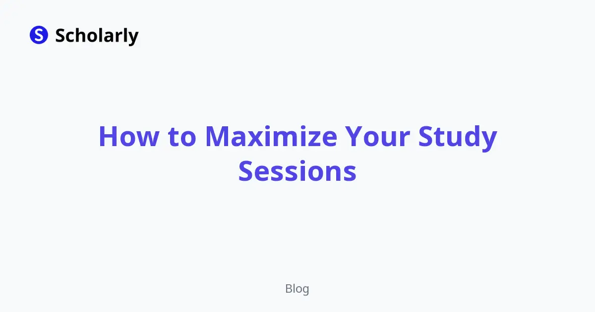 How to Maximize Your Study Sessions editorial illustration