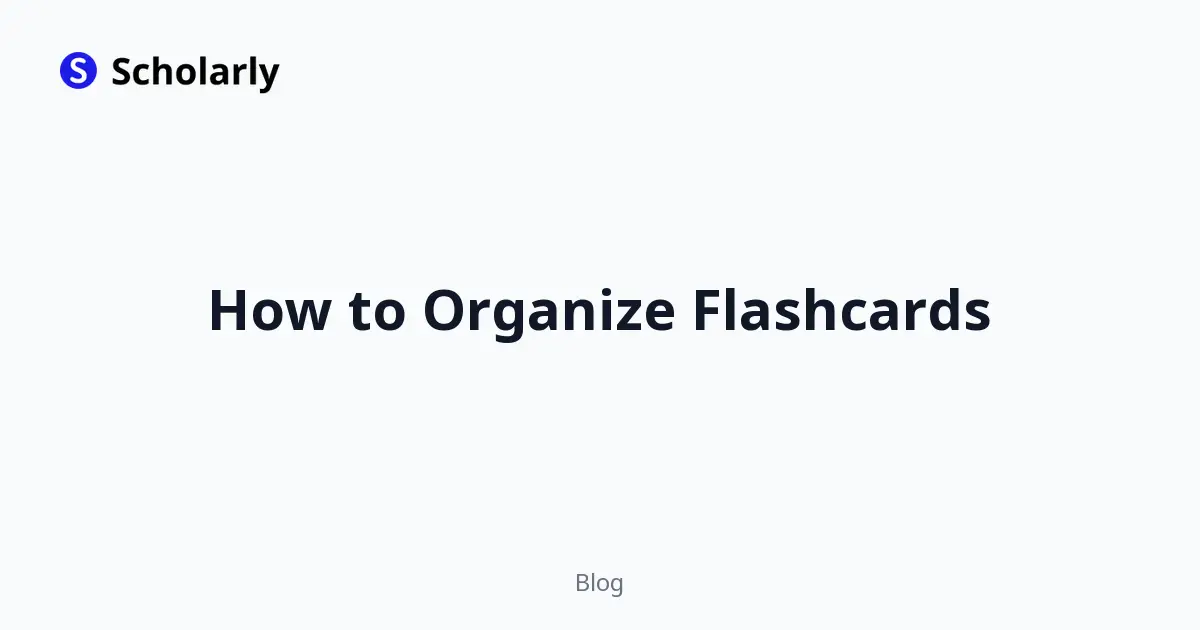 How to Organize Flashcards editorial illustration