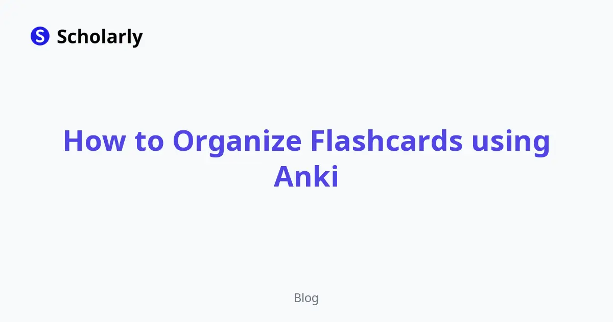 How to Organize Flashcards using Anki editorial illustration