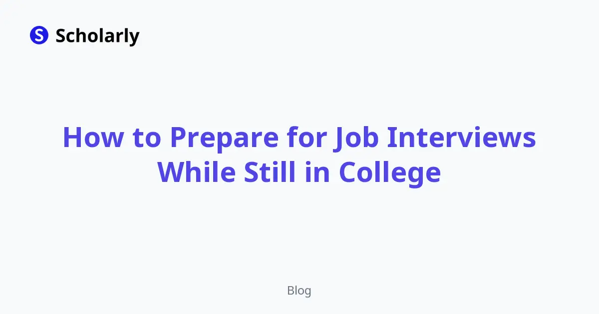How to Prepare for Job Interviews While Still in College editorial illustration