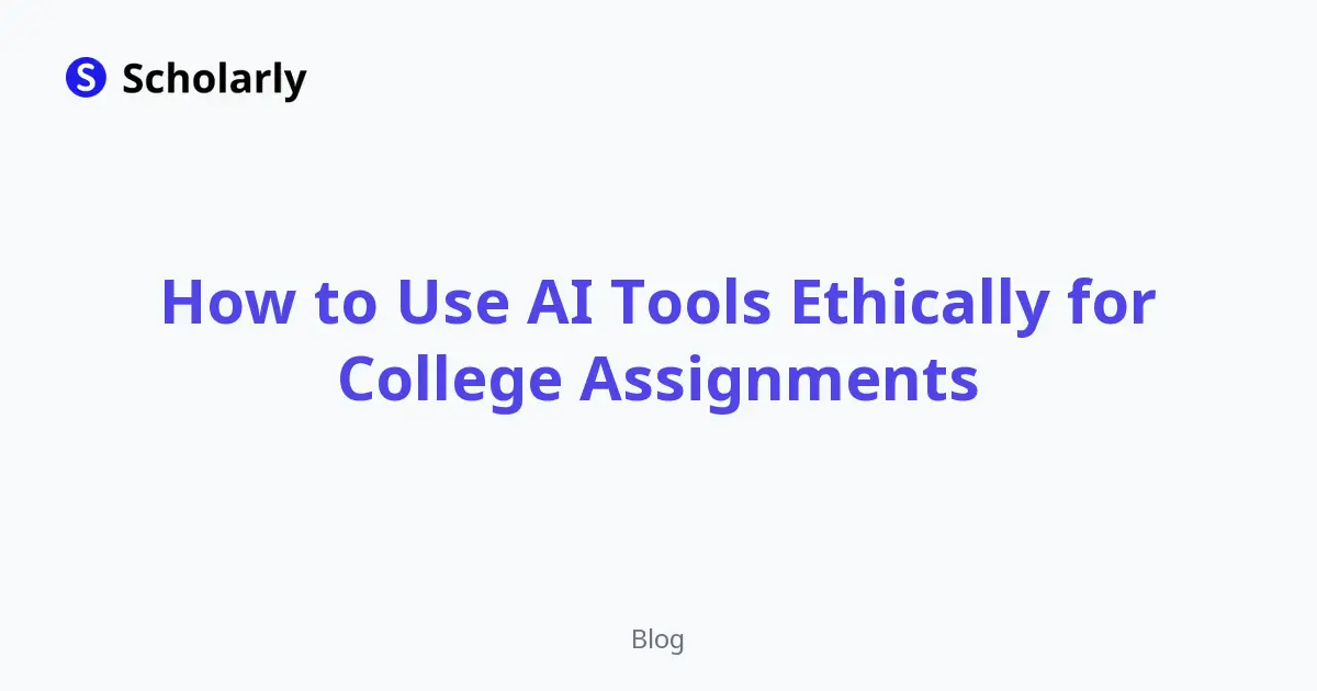 How to Use AI Tools Ethically for College Assignments editorial illustration