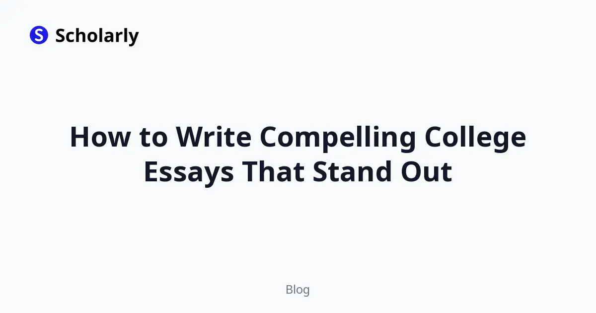 How to Write Compelling College Essays That Stand Out editorial illustration