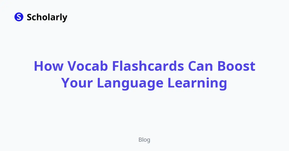How Vocab Flashcards Can Boost Your Language Learning editorial illustration