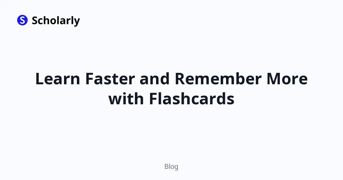 Learn Faster and Remember More with Flashcards editorial illustration