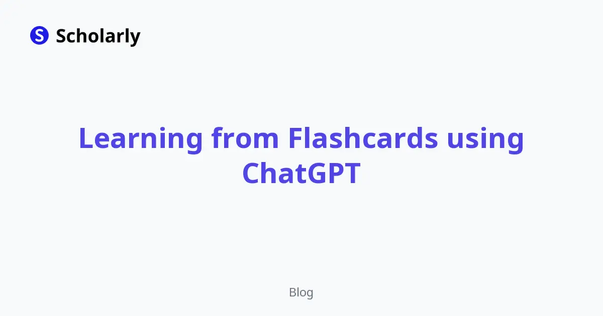 Learning from Flashcards using ChatGPT editorial illustration