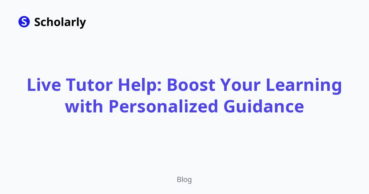 Live Tutor Help: Personalized Study Guidance editorial illustration