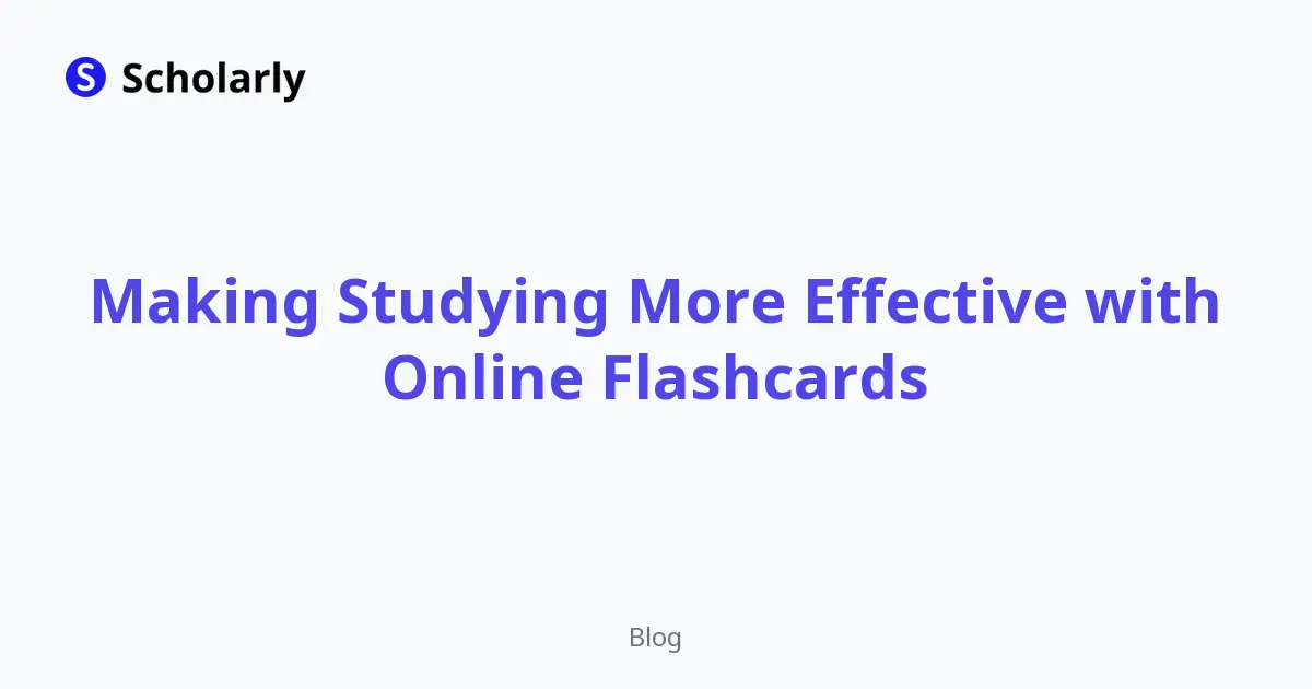 Making Studying More Effective with Online Flashcards editorial illustration