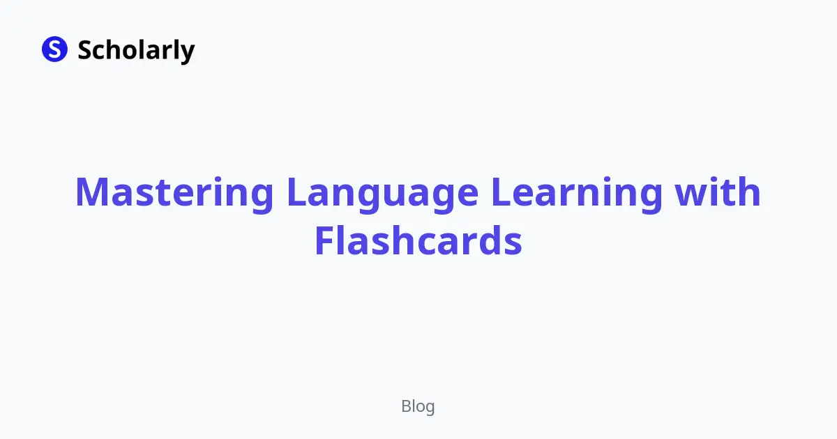 Mastering Language Learning with Flashcards editorial illustration