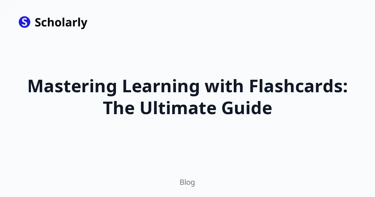 Mastering Learning with Flashcards: The Ultimate Guide editorial illustration