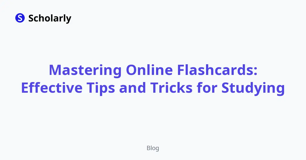Mastering Online Flashcards: Effective Tips and Tricks for Studying editorial illustration