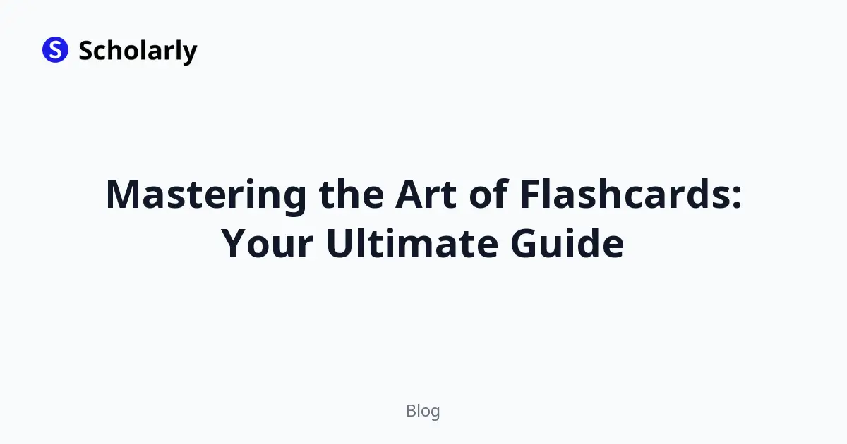 Mastering the Art of Flashcards: Your Ultimate Guide editorial illustration