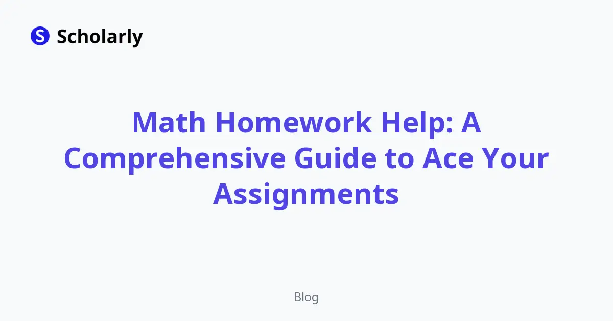 Math Homework Help: Ace Your Assignments editorial illustration