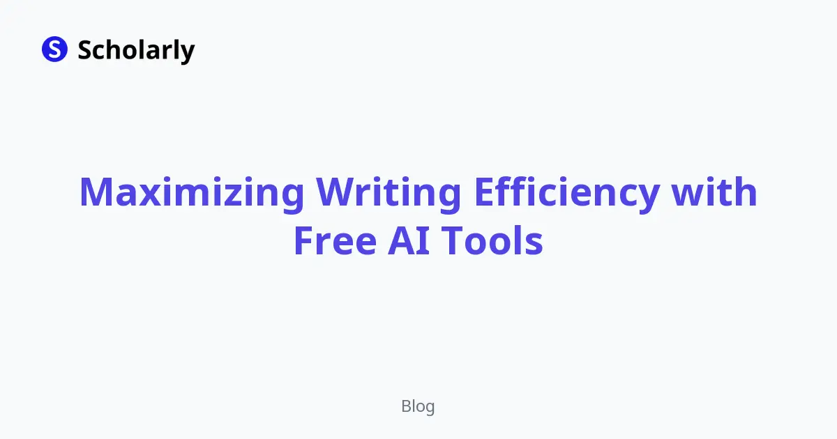 Maximizing Writing Efficiency with Free AI Tools editorial illustration