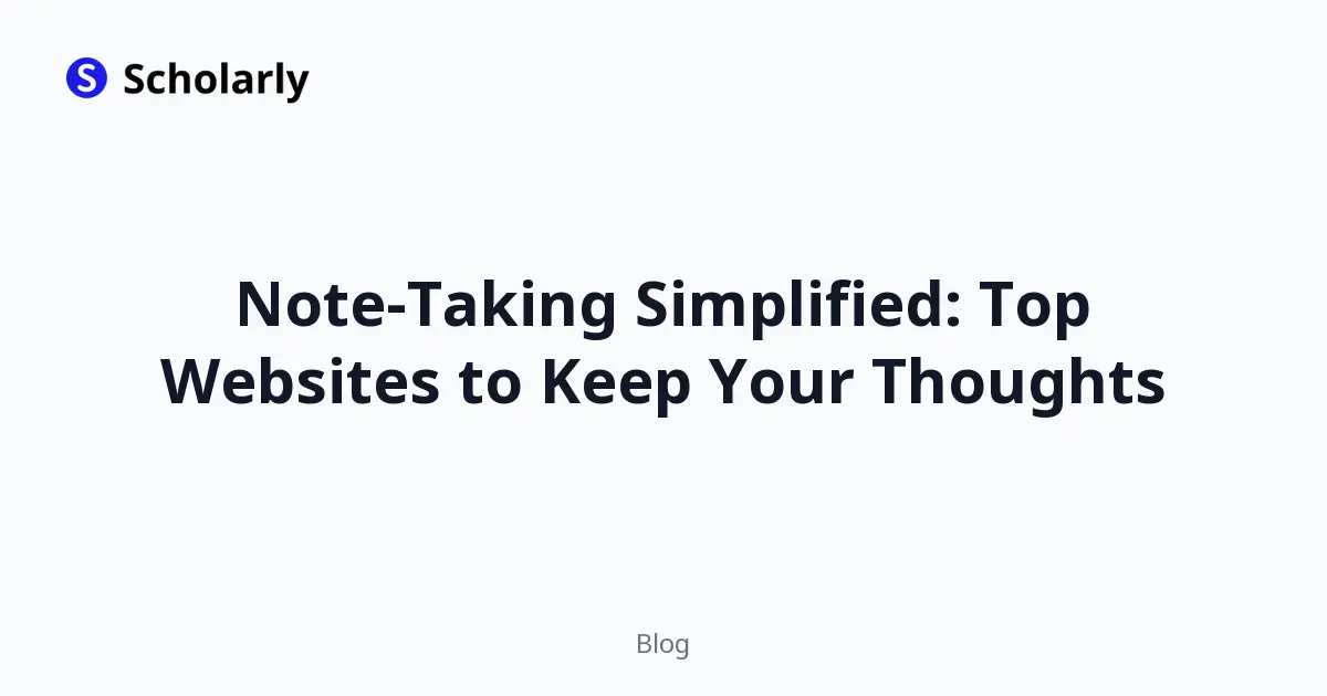 Note-Taking Simplified: Top Websites to Keep Your Thoughts editorial illustration