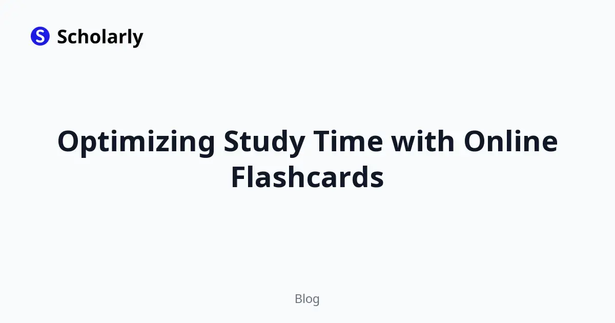 Optimizing Study Time with Online Flashcards editorial illustration